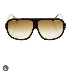 DITA Targa Titanium Aviator Sunglasses Tortoise Frame Brown Gradient Lens